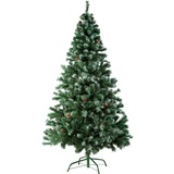 Tectake Weihnachtsbaum 180 cm, 705 Spitzen und Zapfen grün