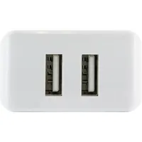 Schwaiger Ladegerät Weiß 230V 2x USB, 2.4A