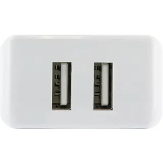 Schwaiger Ladegerät Weiß 230V 2x USB, 2.4A