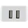 Schwaiger Ladegerät Weiß 230V 2x USB, 2.4A