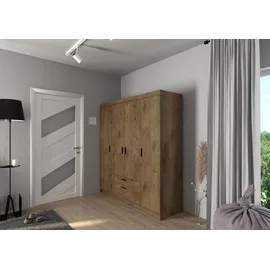 Küchen-Preisbombe Drehtürenschrank Elena 176 x 190,5 x 53 cm Braun