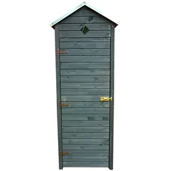 Garten-Geräteschrank PROMADINO "Babylon", grau (anthrazit), Holz, Gerätehäuser
