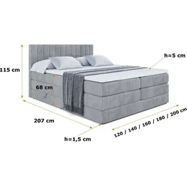 altdecor EDITA KING 160 x 200 cm H3/Grau