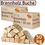(1,03€/1kg) Brennholz Kaminholz Holz 50 kg Ofen Kamin Kaminofen Grill Buche vcm