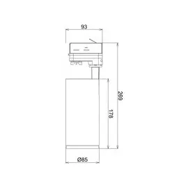 Deko-Light 3-Phasen-Spot Lucea Tilt 20W 3000/4000K Schwarz