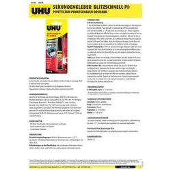 UHU Sekundenkleber 3g mit Pipette 45570 blitzschnell
