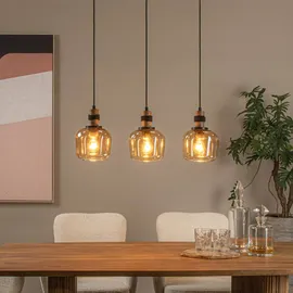 LUCIDE Ilona 3-flg. 70 cm Glas creme/amber
