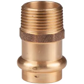 Pipetec Rotguss Pressfitting Übergangstück 22 mm - 3/4'' AG Fitting