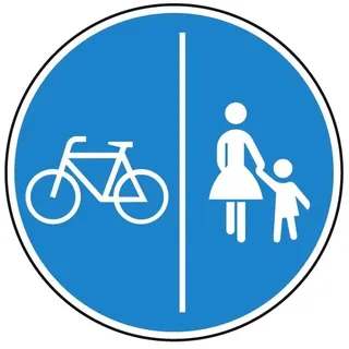 Verkehrszeichen Getrennter Rad- und Gehweg