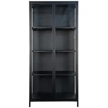 House Nordic Vitrine Brisbane 80 x 35 x 175 cm Schwarz