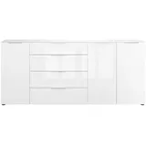 manjana möbel Sideboard Style 225 x 98,7 x 40 cm Weiß