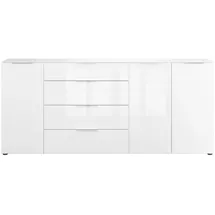 manjana möbel Sideboard Style 225 x 98,7 x 40 cm Weiß