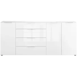 manjana möbel Sideboard Style 225 x 98,7 x 40 cm Weiß