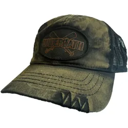 Underoath Unisex Metalcore-Band Trucker-Cap mit atmungsaktiven Mesh-Einsatz Baseball-Cap TC108718UND Braun/Schwarz - One-Size
