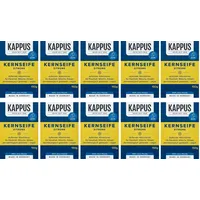 Kappus Kernseife Zitrone – 10er Pack (10x150g) | Traditionelle Naturseife für Hände & Körper | Frischer Zitronenduft | Hautfreundlich, ohne Mikroplastik, vegan | Made in Germany