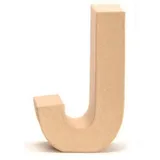 Glorex  Deko-Buchstaben Papp-Buchstabe J 17,5 x 5,5 cm Braun