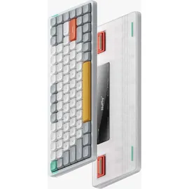 nuphy Air75 V2 Kabellose mechanische Tastatur, 84 Tasten RGB Hot-Swap Tastatur, unterstützt Bluetooth 5.1, 2.4G und kabelgebundener Verbindungc für PC/Laptop/Windows/Mac-White Gateron Aloe Switch