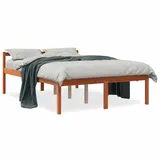 LAPOOH Seniorenbett Wachsbraun 120x200 cm Massivholz Kiefer, Bettgestell, Jugendbett, Schlafzimmer Bett, Bed Frame - 844157