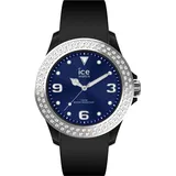 ICE-Watch Ice Watch ICE star Black deep blue - Schwarze Damenuhr mit Silikonarmband - Small 017236