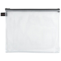 FolderSys Reißverschlussbeutel transparent/schwarz 0,15 mm,