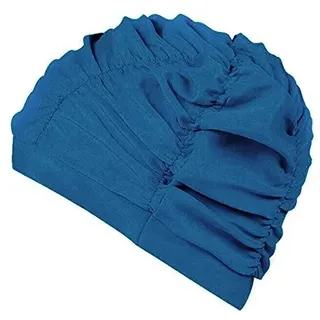 Butterme Badekappe Bademütze Schwimmkappe Duschkappe Große Atmungsaktiv Nylon Falten Badekappen Hut für Langes Haar Frauen Männer
