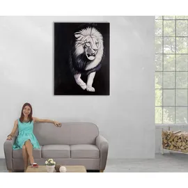 MCW Ölgemälde Weißer Löwe Handgemalt