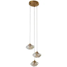LINDBY Piatra 3-flg. 40 cm rund Cognac/Messing