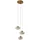 LINDBY Piatra 3-flg. 40 cm rund Cognac/Messing