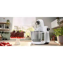 Bosch MUMS6EW13D Küchenmaschine White (Rührschüsselkapazität: 5,5 l, 1600 Watt)