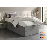 home collective Boxspringbett 100 x 200 cm H2 Grau