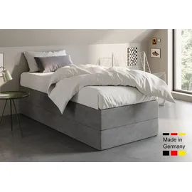 home collective Boxspringbett 100 x 200 cm H2 Grau