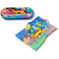 MediMuc Brillenetui Flaches Brillenetui mit passendem Reinigungstuch, Schützt Brillen vor Kratzern und Beschädigungen.