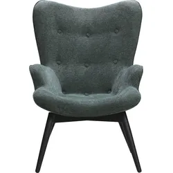 Sessel SALESFEVER, grün, B:80cm H:92cm T:99cm, 100% Polyester, Sessel, Lounge-Sessel, Zierknöpfe in der Rückenlehne