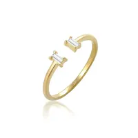 Elli Premium Verlobungsring Topas Weiß 375 Gelbgold goldfarben 58 mm