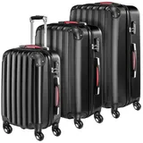 monzana Hartschalenkoffer-Set Baseline 3-tlg. Schwarz