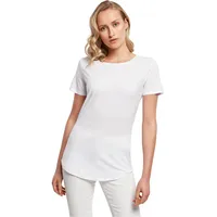 Build Your Brand Damen BY057-Ladies Fit Tee T-Shirt, White,