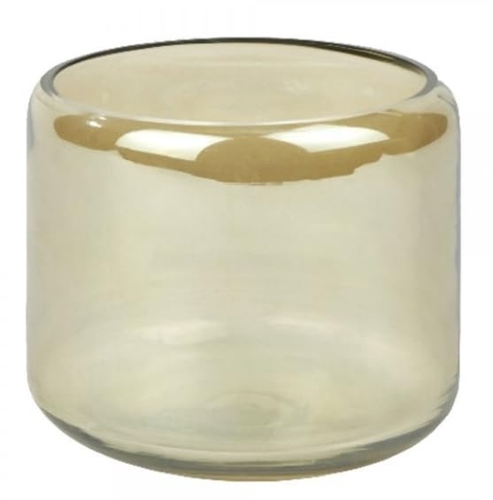 Lambert Oudon Windlicht groß, Glas, Perlmutt, H 9, D 10 cm