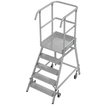 Krause Stabilo Podestleiter (Arbeitshöhe: 3,2 m, Anzahl Tritte: 5 Stk., Aluminium)