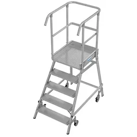 Krause Stabilo Podestleiter (Arbeitshöhe: 3,2 m, Anzahl Tritte: 5 Stk., Aluminium)