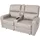 Mendler 2er Kinosessel HWC-K17, Relaxsessel Fernsehsessel Sofa, Nosagfederung Getränkehalter Fach ~ Stoff/Textil hellgrau