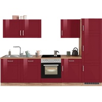 Held MÖBEL Küchenzeile »Tinnum«, ohne E-Geräte, Breite 300 cm, rot