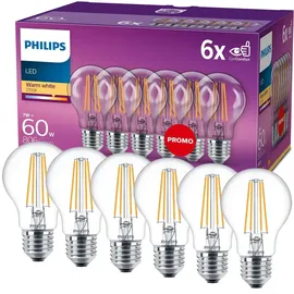 Philips LED-Birne 60 W E27 warmweiß 6 St.