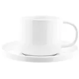 Almina Mokka-Tassen-Set - 12 Teiliges Set weiß - Espressotasse 100 ml Glatt
