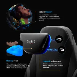 Diablo Chairs X.Eye Prime Gaming-Stuhl Burned Black PC