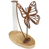 Badeko Dekofigur Schmetterling mit Reagenzglas 25 cm rostbraun