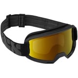 IXS Goggle Hack Black/Mirror Gold On Brille, Unisex Erwachsene, Schwarz,