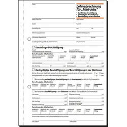 Sigel Formularbuch Lohnabrechnung Aushilfskräfte A5 VE=50 Blatt