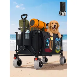 JUMMICO Bollerwagen faltbar schwarz
