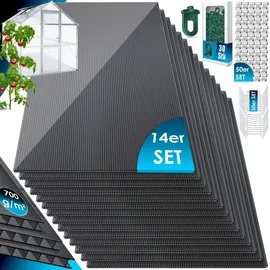 Kesser Polycarbonat Hohlkammerstegplatten 4 mm 10,25 m2 Doppelstegplatte