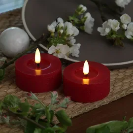 adilina LED Maxi Teelichter Lina 7 cm rot 2 St.
